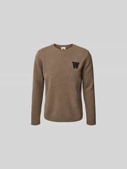 Wood Wollen pullover in gebreide look