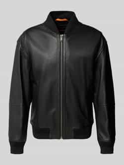 Boss Orange Regular fit leren jack van lamsleer model 'JOBRICE'