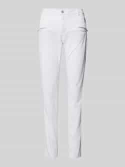 Buena Vista Slim fit broek met asymmetrische knoopsluiting model 'Florida'