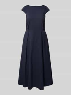 MORE & MORE Midi-jurk met kapmouwen en ronde hals