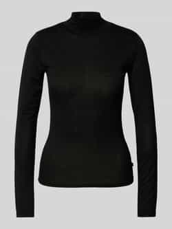QS Shirt met lange mouwen en opstaande kraag