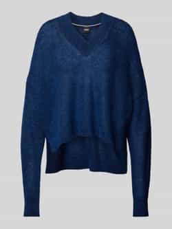 Boss Gebreide pullover met V-hals model 'Frankia'