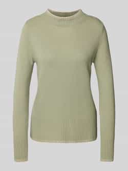 Christian Berg Woman Regular fit shirt met lange mouwen van zuivere wol in gebreide look