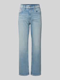 Calvin Klein Jeans Straight fit high waist jeans met labeldetail