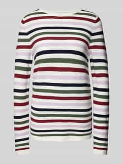 Tom Tailor Regular fit gebreide pullover van puur katoen met rolboorden