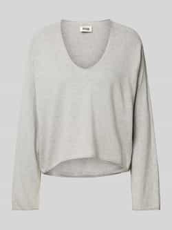 Drykorn Korte gebreide pullover met boothals