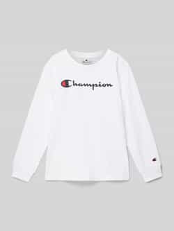 Champion Shirt met lange mouwen en labelprint