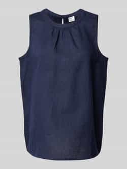 Emily Van den Bergh Relaxed fit linnen blousetop met ronde hals