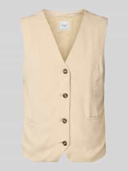 Pepe Jeans Regular fit linnen gilet van een mix van viscose en lyocell model 'STELLA'