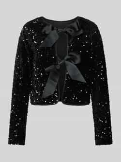 Only Regular fit blouse met pailletten met grote strikken model 'ANIKA'