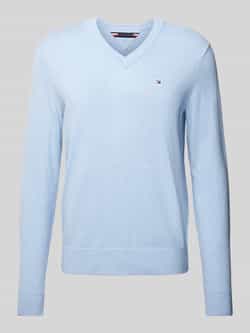 Tommy Hilfiger Gebreide pullover met logostitching model 'PIMA'
