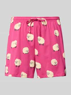Jake*s Casual Pyjamabroek met elastische band en tunnelkoord