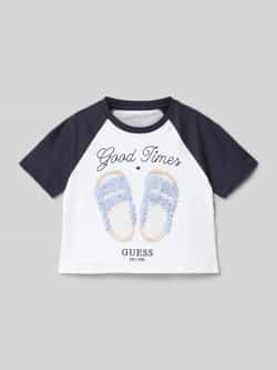 Guess Kort T-shirt met labeldetails