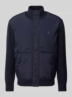Boss Orange Gebreid jack met labelpatch model 'Kydalbrio'