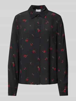 Jake*s Casual Regular fit overhemdblouse van viscose met motiefprint