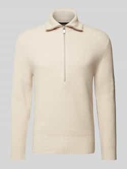 Drykorn Gebreide pullover met korte ritssluiting model 'MANUELO'