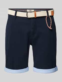 Redefined Rebel Regular fit korte broek met riem in gevlochten look model 'MAGNUS'