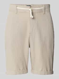 MCNEAL Regular fit korte linnen broek met tunnelkoord