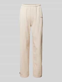 Sixth June Straight leg stoffen broek met labelstitching