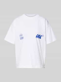 ANOTHER COTTON LAB Oversized T-shirt met labelprint model 'Oyster and Champagne'