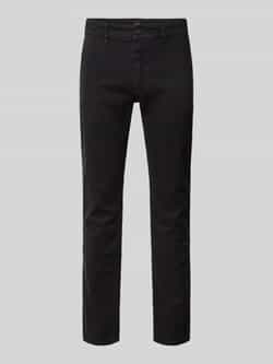 Hugo Boss Zwarte Katoenen Slim Broek Herfst Winter Collectie Black Heren