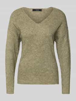 Vero Moda Regular fit gebreide pullover met V-hals model 'CREWLEFILEGLITTER'