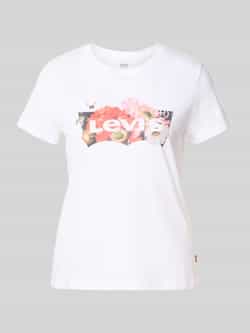 Levi's T-shirt met labelprint en ronde hals