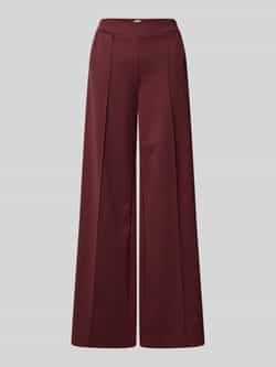 Ichi Wide leg stoffen broek met elastische band model 'KATE'
