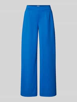 Ichi Wide leg stoffen broek met bandplooien model 'KATE'