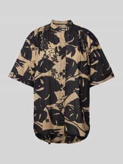 Marc O'Polo Loose fit blouse met korte mouwen van puur katoen met plooien