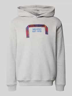 Carlo colucci Regular fit hoodie met stitching