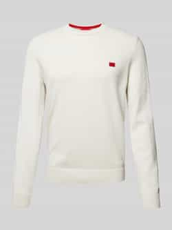 HUGO Gebreide pullover met labelbadge model 'San Cassius'