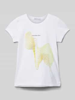 Calvin Klein Jeans Slim fit T-shirt met motiefprint