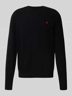 Replay Gebreide pullover van lanawolmix met ronde hals