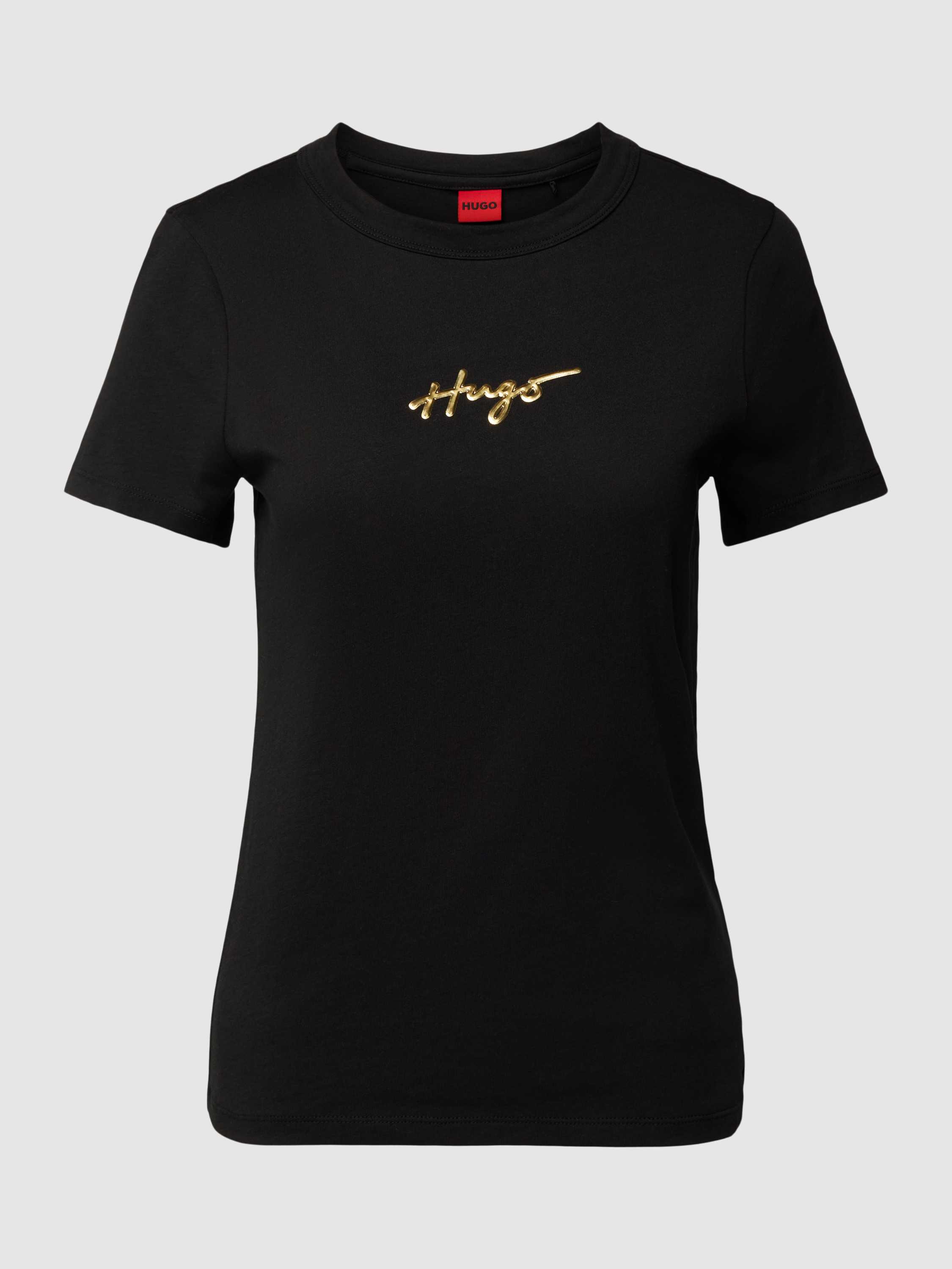 HUGO T-shirt met labelprint