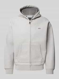 Lacoste Heren Flanellen Hoodie met Ritssluiting Gray Heren