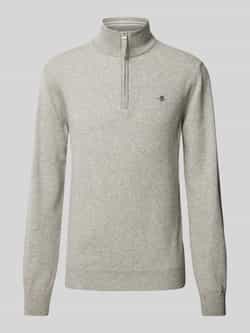 Gant Gebreide pullover met labelstitching model 'SUPERFINE'