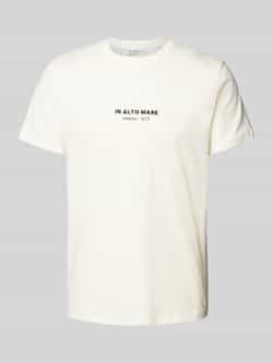 Manuel Ritz T-shirt met geribde ronde hals