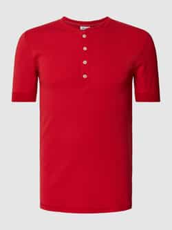 Schiesser T-shirt met korte knoopsluiting model 'Karl'