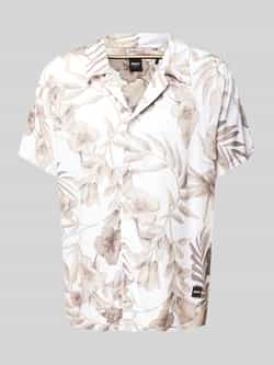 Boss Relaxed fit vrijetijdsoverhemd van viscose met resortkraag