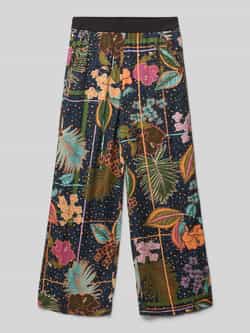 s.Oliver RED LABEL Loose fit wijde broek van pure viscose