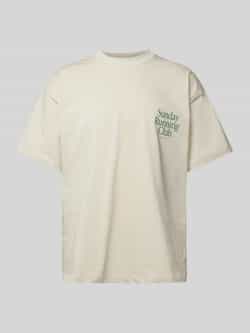 ANOTHER COTTON LAB Oversized T-shirt met statementprint model 'Sunday Running Club'