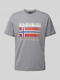 Napapijri T-shirt met label- en statementprint model 'S-KREIS'