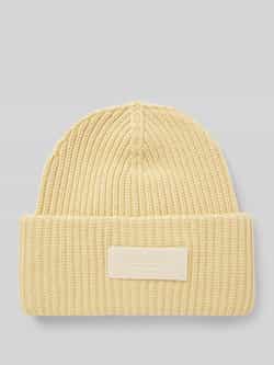 Marc O'Polo Beanie van puur katoen met labelpatch