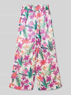Guess Loose fit stoffen broek met motiefprint model 'PALAZZO'