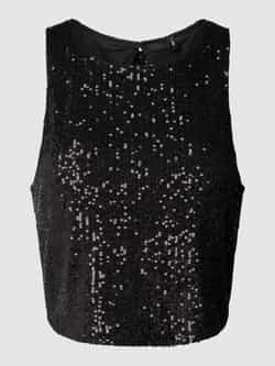 Only Slim fit korte top met pailletten model 'ANA'