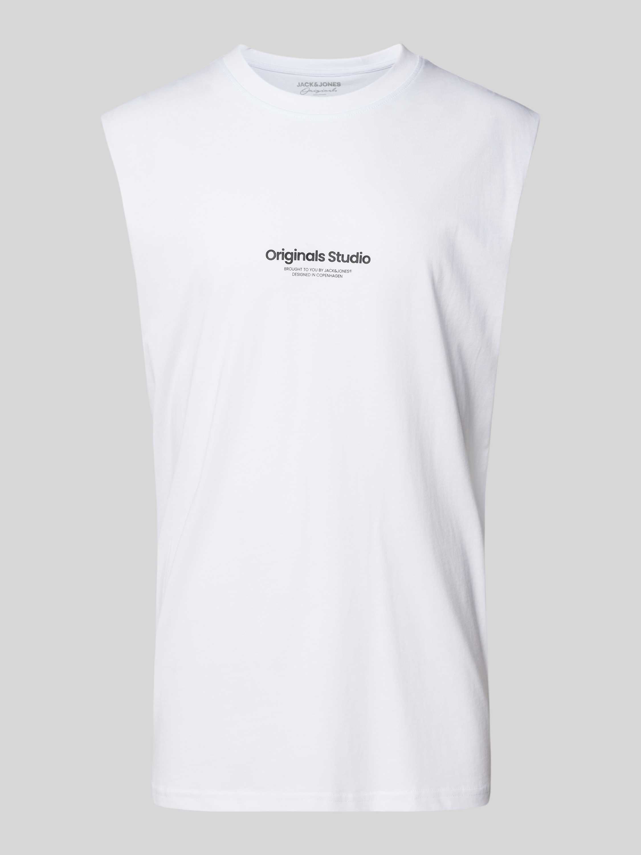 JACK & JONES ORIGINALS oversized T-shirt JORVESTERBRO met printopdruk bright white