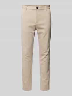 Lindbergh Korte stoffen broek met Franse steekzakken