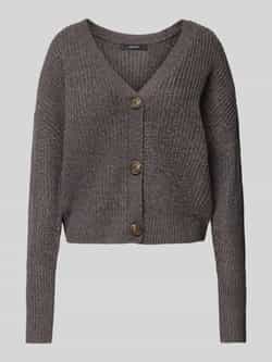 Vero Moda Regular fit gebreid jack met V-hals model 'LEA'