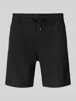 Boss Orange Tapered fit korte linnen broek met elastische band